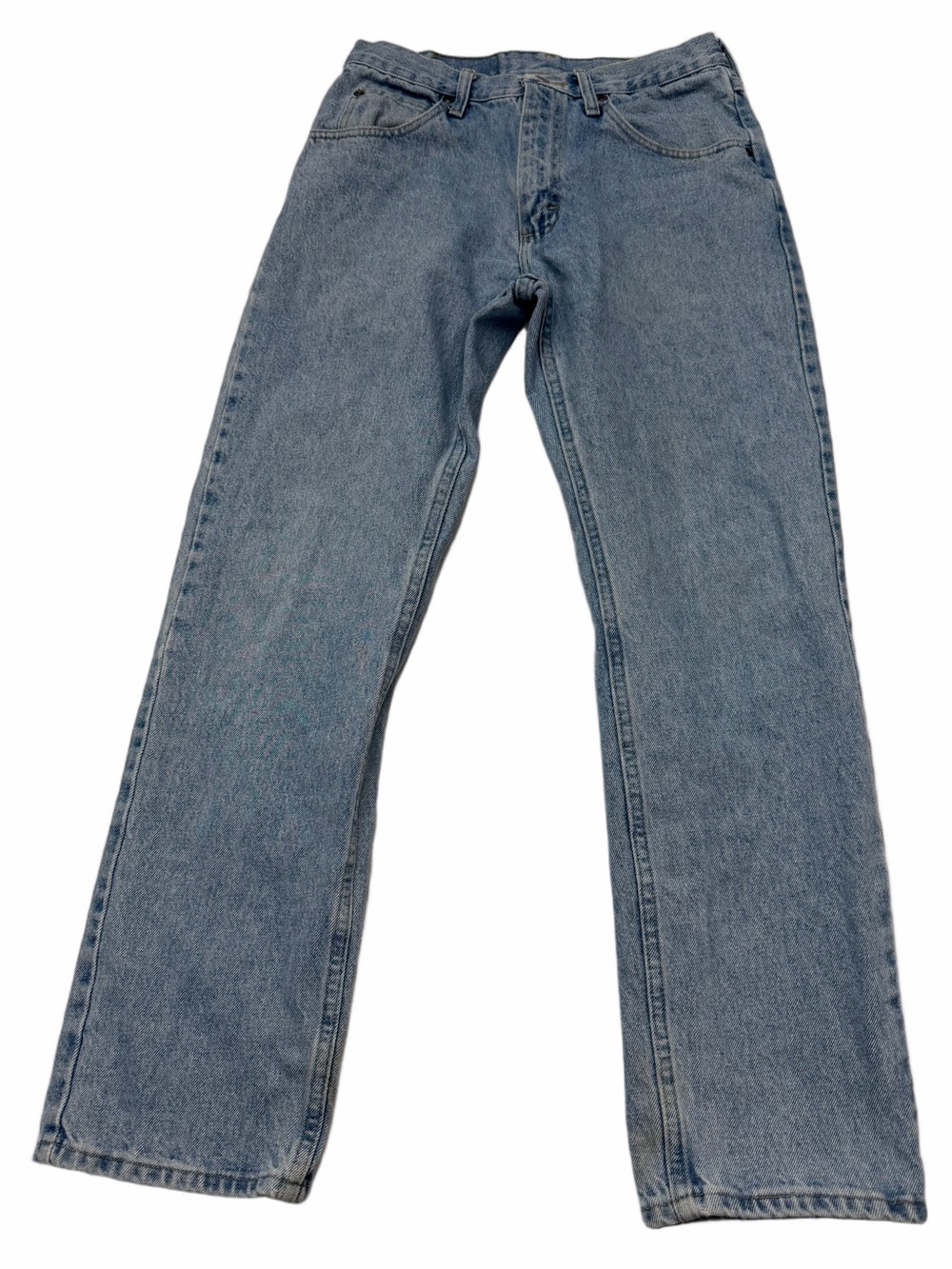 Wrangler Classic Light Wash Straight Leg Blue Jeans Jeans Men 30 x 30 (29x29)